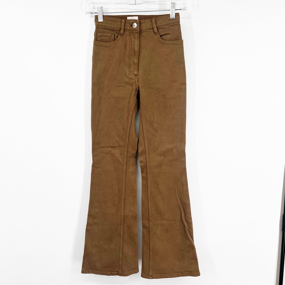 Wilfred Free Aritzia Brown High Rise Flared Pants